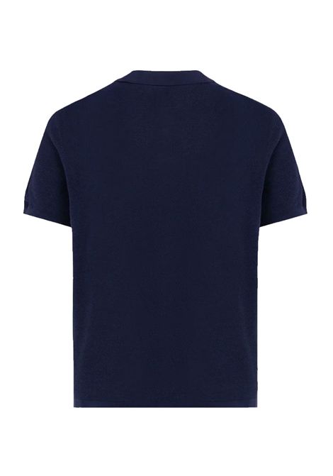 Polo Mc2 Saint Barth uomo Sloan mesh blu rete senza bottoni in maglia MC2 SAINT BARTH | Polo | SLOAN01413H61